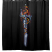 Red Dragon Sword Fantasy Douchegordijn (Voorkant)