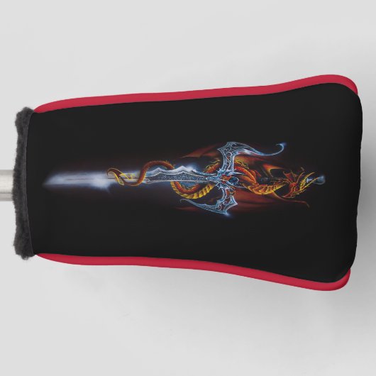 Red Dragon Sword Fantasy Golfheadcover (Voorkant)