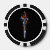 Red Dragon Sword Fantasy Poker Chips (Voorkant)