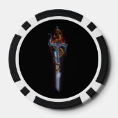 Red Dragon Sword Fantasy Poker Chips (Achterkant)
