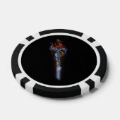 Red Dragon Sword Fantasy Poker Chips (Enkel)