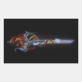Red Dragon Sword Fantasy Rechthoekige Sticker (Voorkant)
