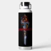 Red Dragon Sword Fantasy Waterfles (Achterkant)