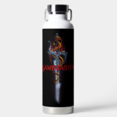 Red Dragon Sword Fantasy Waterfles (Voorkant)