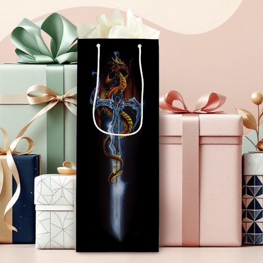 Red Dragon Sword Fantasy Wijn Cadeautas