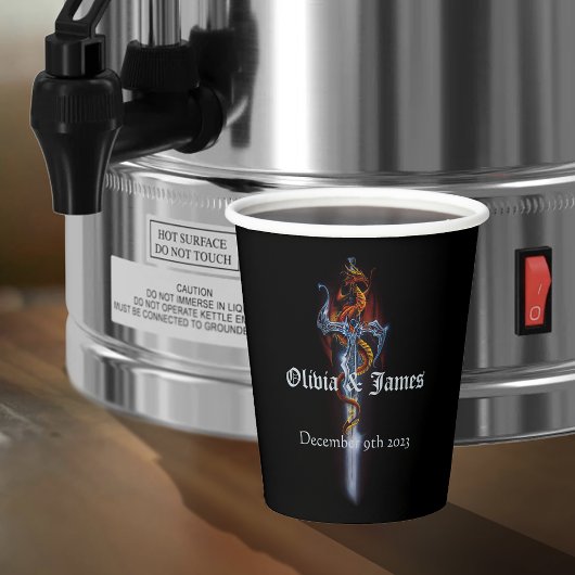 Red Dragon Sword Papieren Bekers