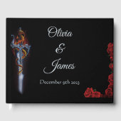 Red Dragon Sword Rozen Fantasy Gastenboek (Voorkant)