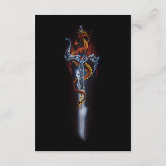 Red Dragon Sword Rozen Fantasy Informatiekaartje (Achterkant)