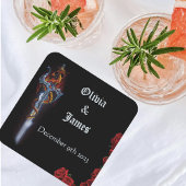 Red Dragon Sword Rozen Kartonnen Onderzetters