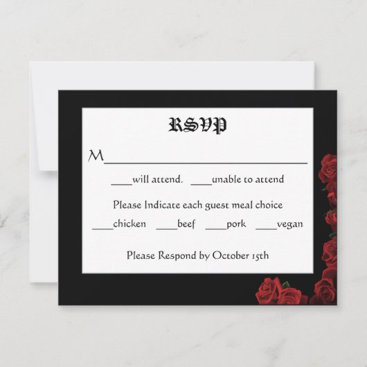 Red Dragon Sword Rozen Notitiekaartje (Voorkant)