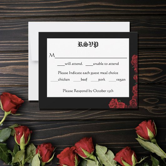 Red Dragon Sword Rozen Notitiekaartje