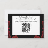 Red Dragon Sword Rozen RSVP Kaartje (Achterkant)