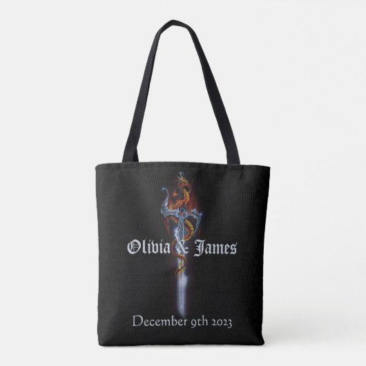 Red Dragon Sword Rozen Tote Bag (Achterkant)
