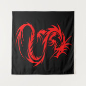 Red Dragon Tapestry Wandkleed (Voorkant (horizontaal))