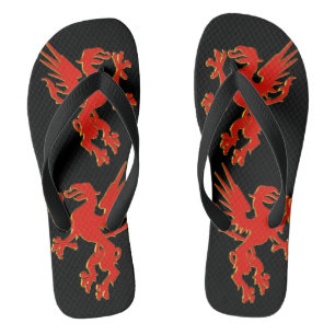 Red Dragon Teenslippers
