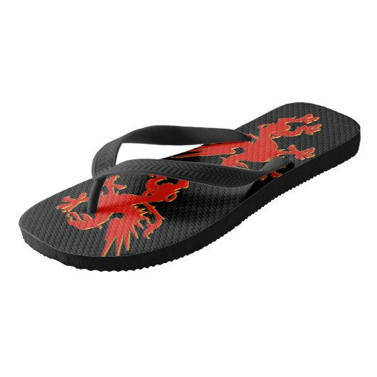 Red Dragon Teenslippers (Schuin)