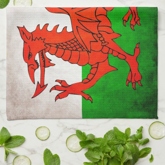 Red Dragon Theedoek (Gevouwen)