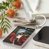Red Dragon urban Fantasy Business Log Sleutelhanger (Voorkant Rechts)