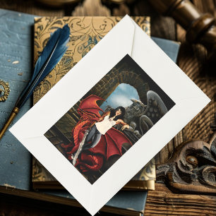 Red Dragon Urban Fantasy Rechthoekige Sticker