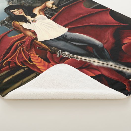 Red Dragon Urban Fantasy Sherpa Deken (3/4)