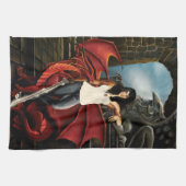 Red Dragon Urban Fantasy Theedoek (Horizontaal)