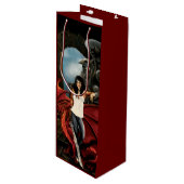 Red Dragon Urban Fantasy Wijn Cadeautas (Voorkant Gekanteld)
