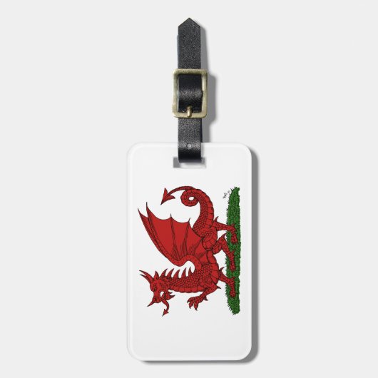 Red Dragon van Wales Bagagelabel (Voorkant verticaal)