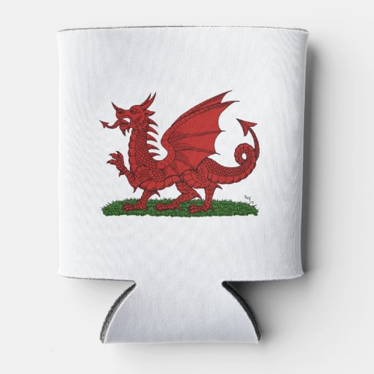 Red Dragon van Wales Blikjeskoeler (Voorkant)
