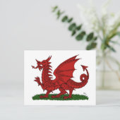 Red Dragon van Wales Briefkaart (Staand voorkant)