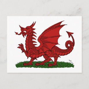 Red Dragon van Wales Briefkaart