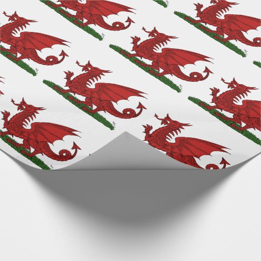 Red Dragon van Wales Cadeaupapier (Hoek)