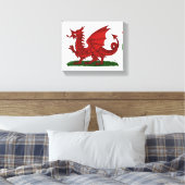 Red Dragon van Wales Canvas Afdruk (Insitu (Slaapkamer))