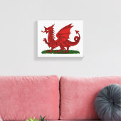 Red Dragon van Wales Canvas Afdruk (Insitu (Woonkamer))
