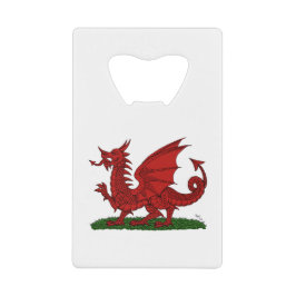 Red Dragon van Wales Creditkaart Flessenopener