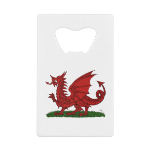 Red Dragon van Wales Creditkaart Flessenopener