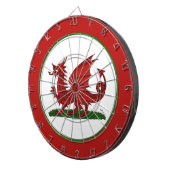 Red Dragon van Wales Dartbord (Voorkant Rechts)