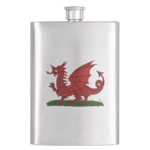 Red Dragon van Wales Heupfles