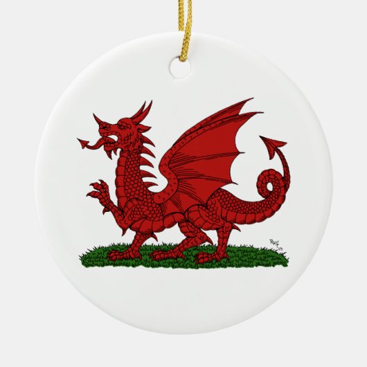 Red Dragon van Wales Keramisch Ornament (Voorkant)