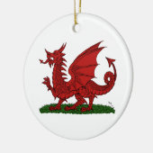 Red Dragon van Wales Keramisch Ornament (Links)
