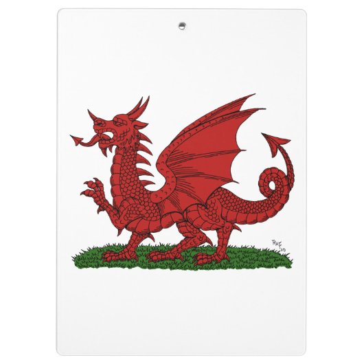 Red Dragon van Wales Klembord (Achterkant)
