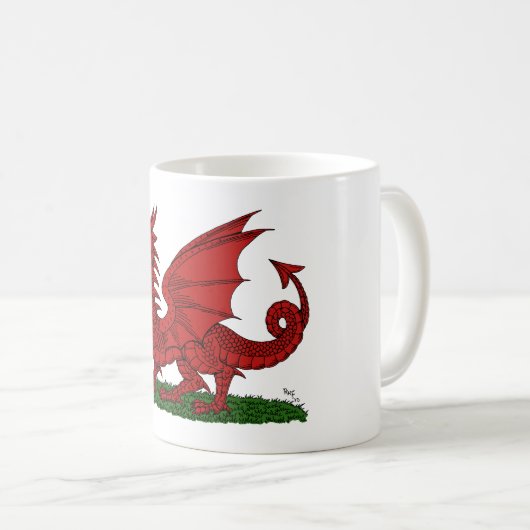 Red Dragon van Wales Koffiemok (Voorkant rechts)