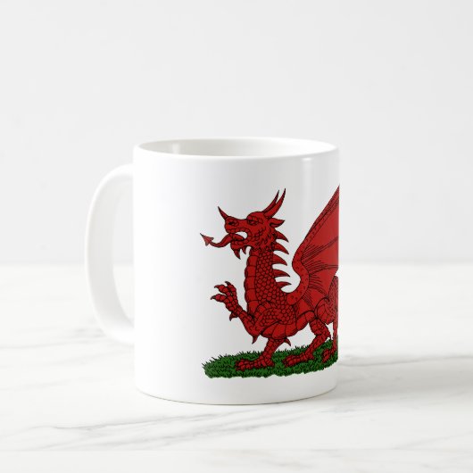 Red Dragon van Wales Koffiemok (Voorkant links)