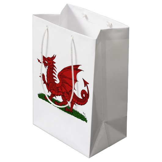 Red Dragon van Wales Medium Cadeauzakje (Achterkant Gekanteld)
