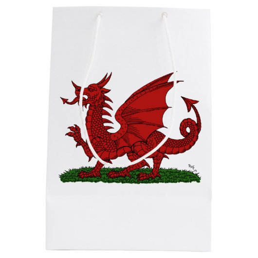 Red Dragon van Wales Medium Cadeauzakje (Achterkant)