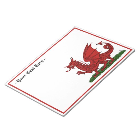 Red Dragon van Wales Notitieblok (Schuin)