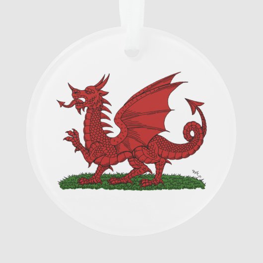 Red Dragon van Wales Ornament (achterkant)