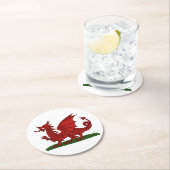 Red Dragon van Wales Ronde Kartonnen Onderzetter (Insitu)