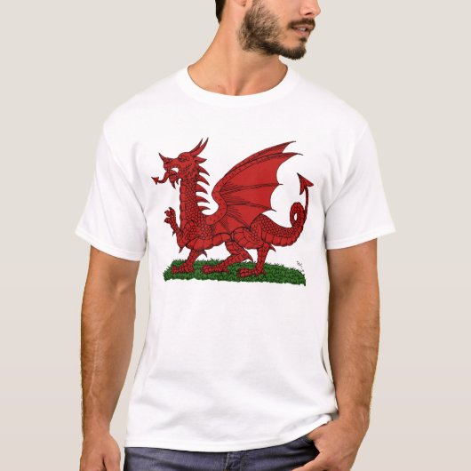 Red Dragon van Wales T-shirt (Voorkant)