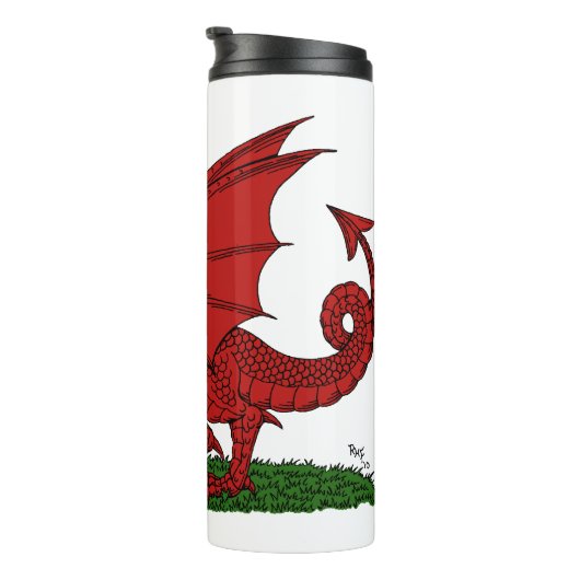 Red Dragon van Wales Thermosbeker (Geroteerd rechts)