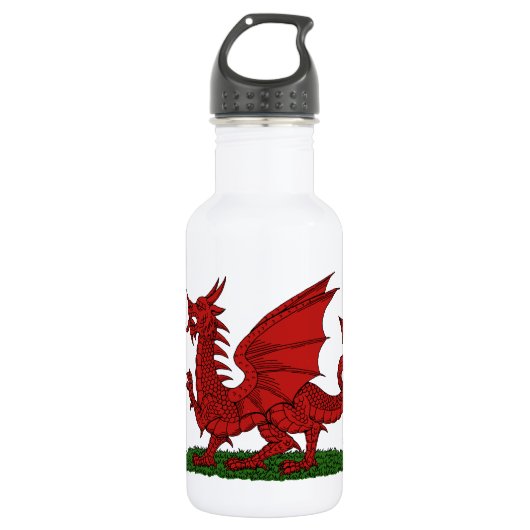 Red Dragon van Wales Waterfles (Voorkant)
